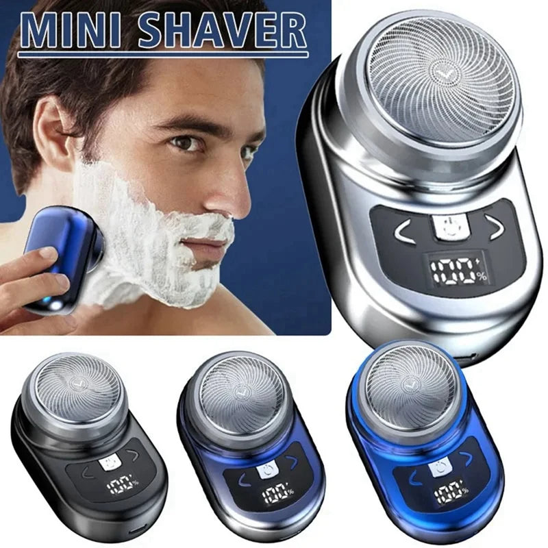 Portable Electric Shaver Pocket Shaving For Men Mini Beard Shaver LCD Power Display Rechargeable Travel Home Shaver Easy Install