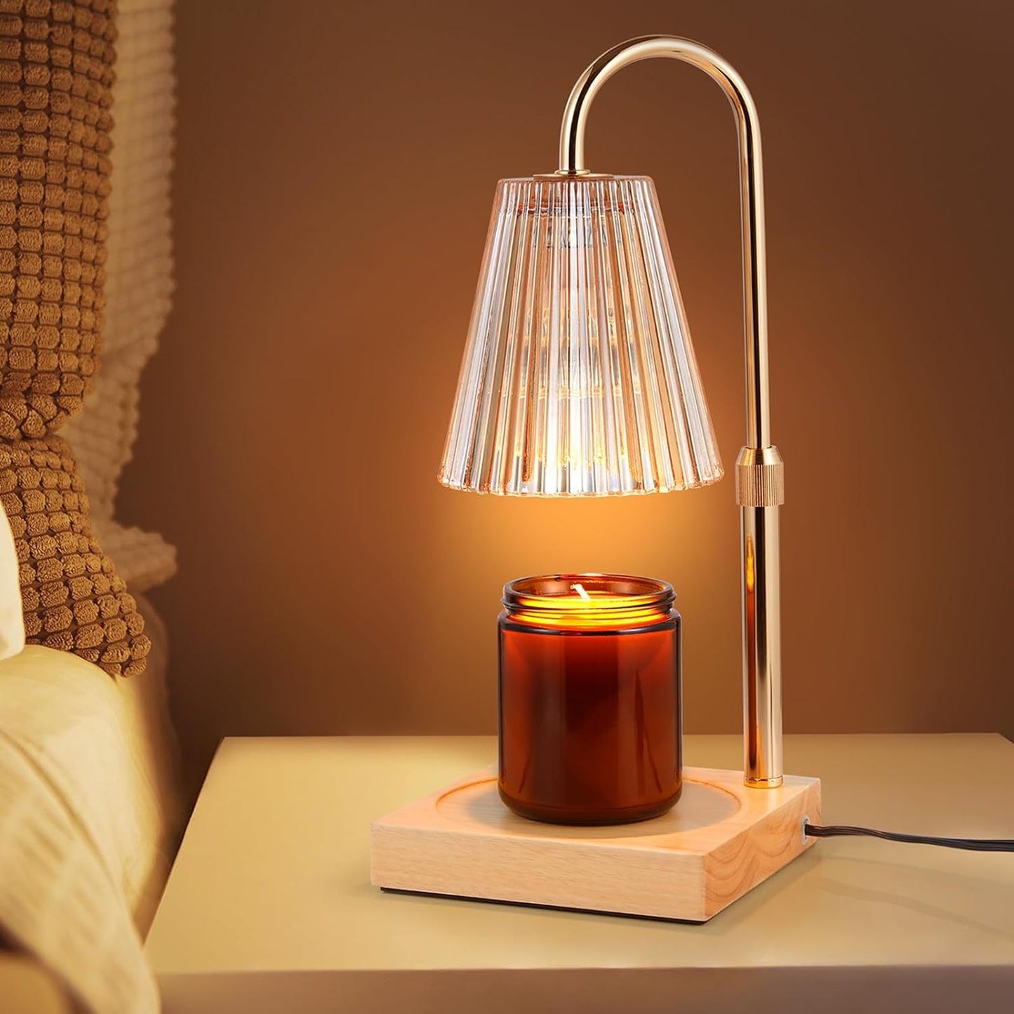 New adjustable timed wax melting lamp with dual purpose lighting function, simple and smokeless  aromatherapy  Candle Warmer Lamp